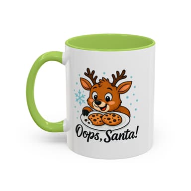 Cute Reindeer Oops, Santa! Christmas Coffee Cup