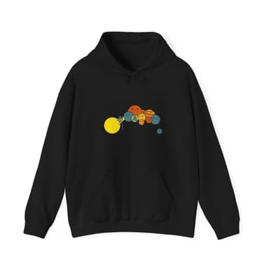 Hoodie — Cute Solar System Planets Graphic Pullover