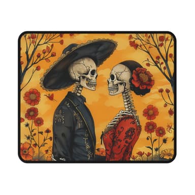 Day of the Dead Skeleton Couple Mouse Pad — Non‑Slip Gaming Pad