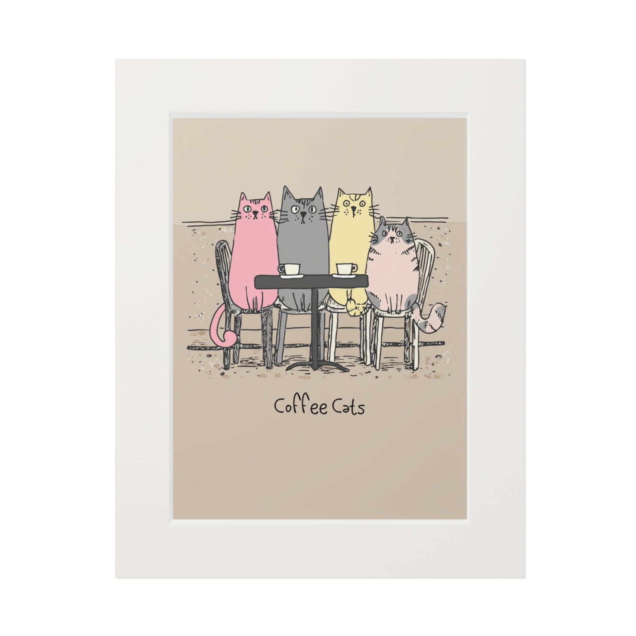 Coffee Cats – Framed Cat Art Poster