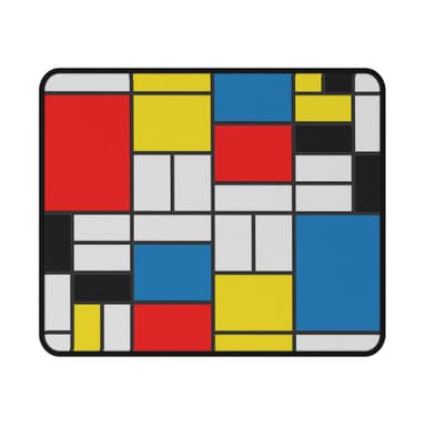 Mondrian Grid Gaming Mouse Pad — Non‑Slip Color Block Desk Pad