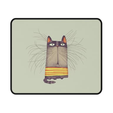Cute Grumpy Cat Mouse Pad — Non‑Slip Gaming Desk Pad