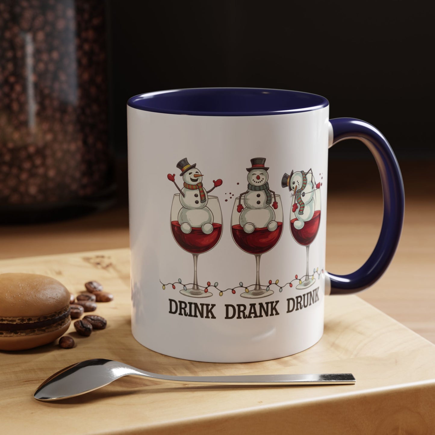 Drink Drank Drunk Wine Christmas Coffee Mug