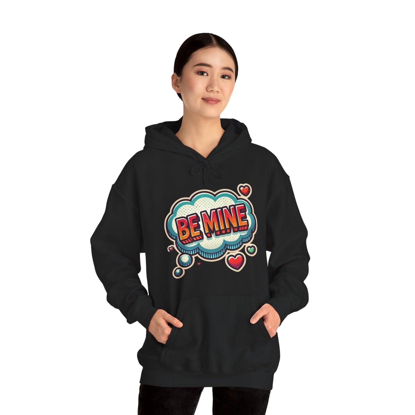 Be Mine Hoodie — Retro Comic Heart Valentine’s Sweatshirt