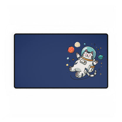 Space Cat Desk Mat — Cute Astronaut Cat Gaming Mouse Pad