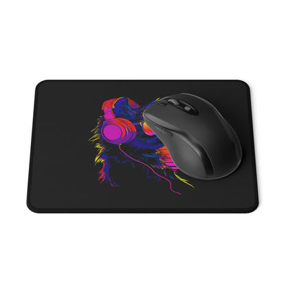 Retro Neon Cat Gaming Mouse Pad — Non‑Slip RGB Headphones Design