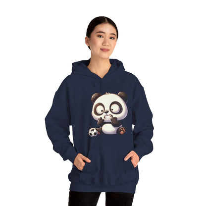 Cute Gamer Panda Hoodie – Adorable Panda Playing Video Games & Soccer Graphic Sweatshirt
