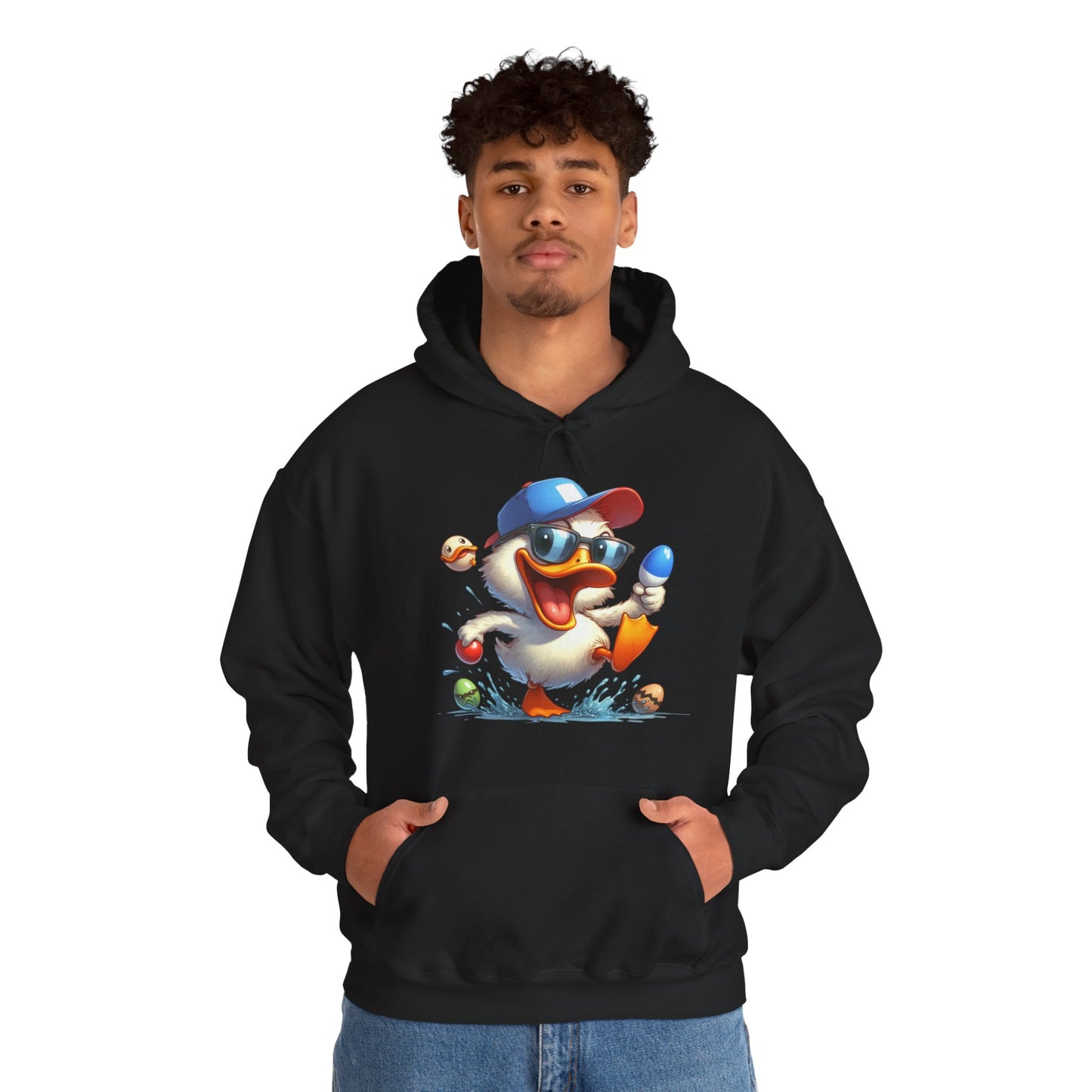 Duck Baseball Hoodie – Cute Baseball Duck Cartoon Pullover