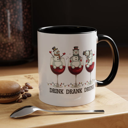 Drink Drank Drunk Wine Christmas Coffee Mug