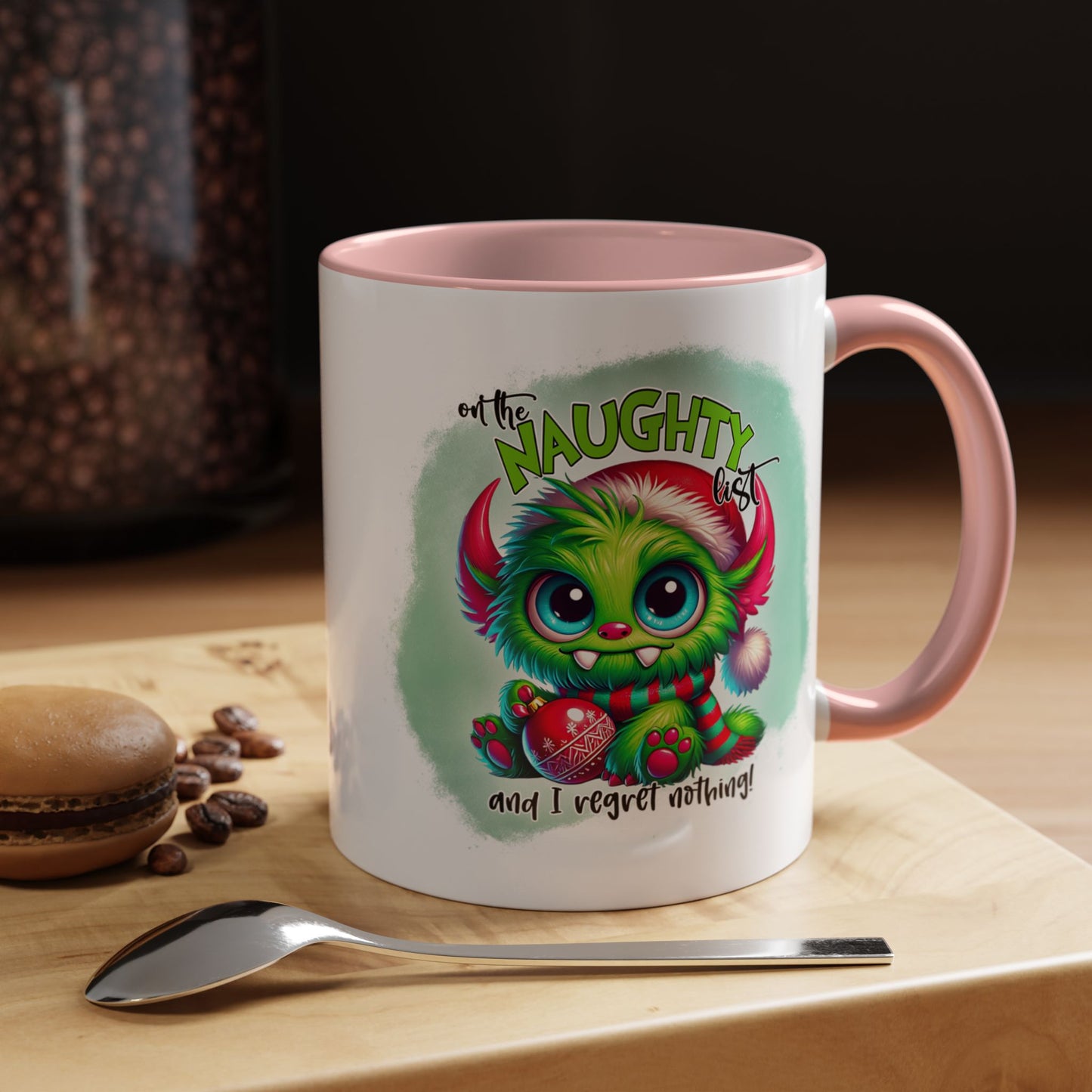 Naughty List Christmas Mug – Cute Monster Holiday Coffee Cup, Funny Xmas Gift (11oz/15oz)