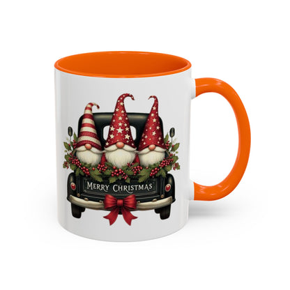 Christmas Gnome Mug – Cute Gnomes in Vintage Truck – Merry Christmas Holiday Coffee Cup – Cozy Winter Gift