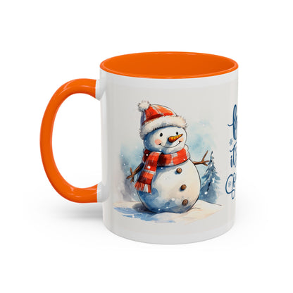 Baby It's Cold Outside Snowman Christmas Coffee Mug — Winter Holiday Hot Cocoa Cup (11/15oz)