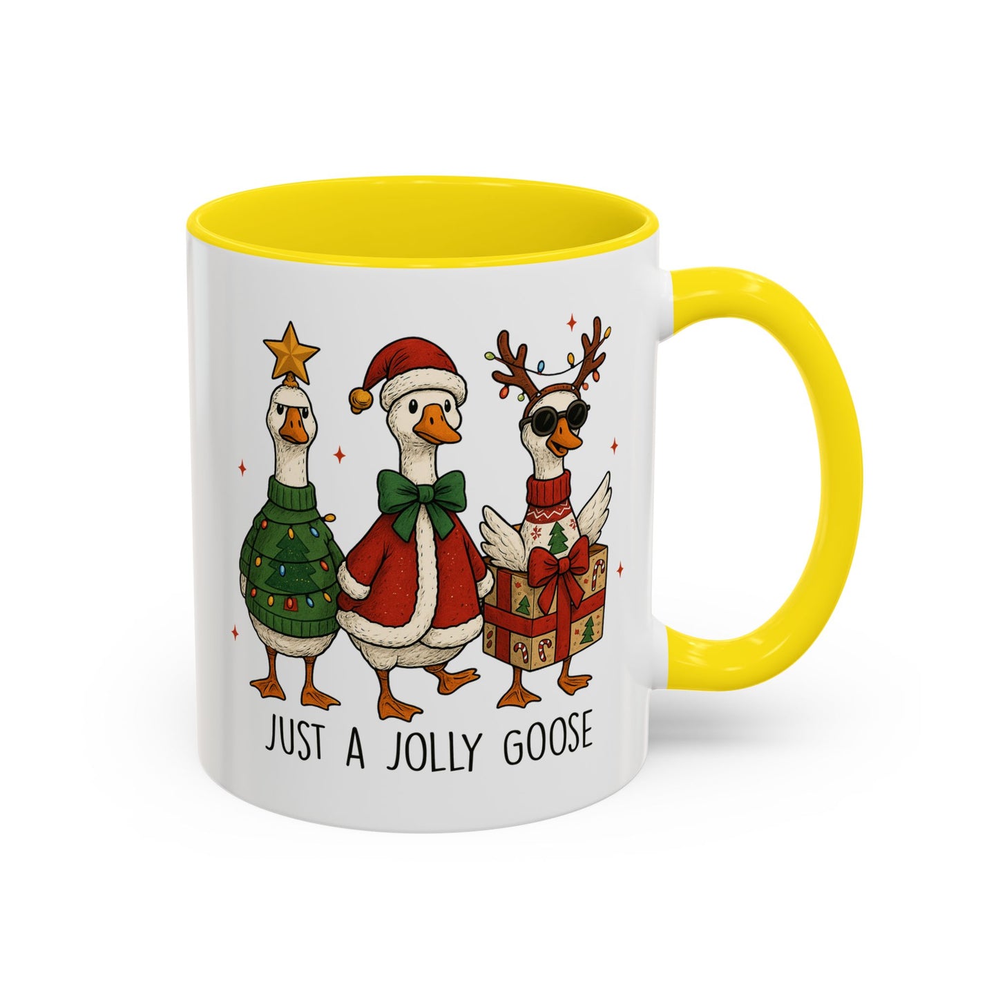 Just a Jolly Goose Christmas Mug – Funny Holiday Goose Coffee Cup