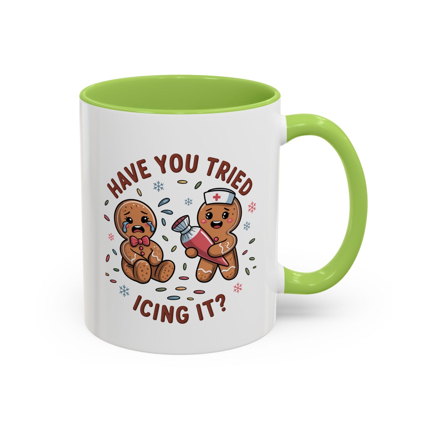 Have You Tried Icing It? Gingerbread Cookie Coffee Mug — Cute Holiday Baking Gift (11/15 oz)