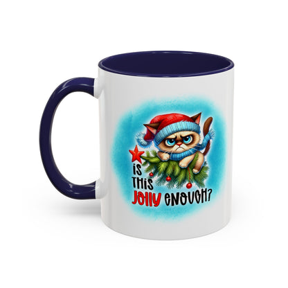 Is This Jolly Enough? Grumpy Cat Holiday Accent Mug