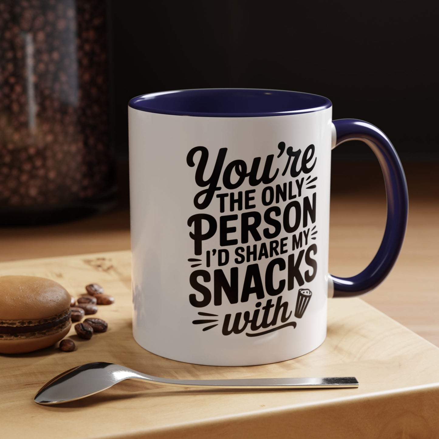 Funny Snack Sharing Mug – You’re the Only Person I’d Share My Snacks With – Best Friend Gift – Cute Friendship Coffee Cup