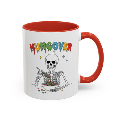 Hungover Coffee Mug — Funny Skeleton Cereal Mug (11/15oz)