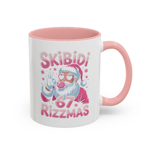 Skibidi Rizzmas Coffee Mug — Funny Santa Holiday Accent Mug (11/15oz)