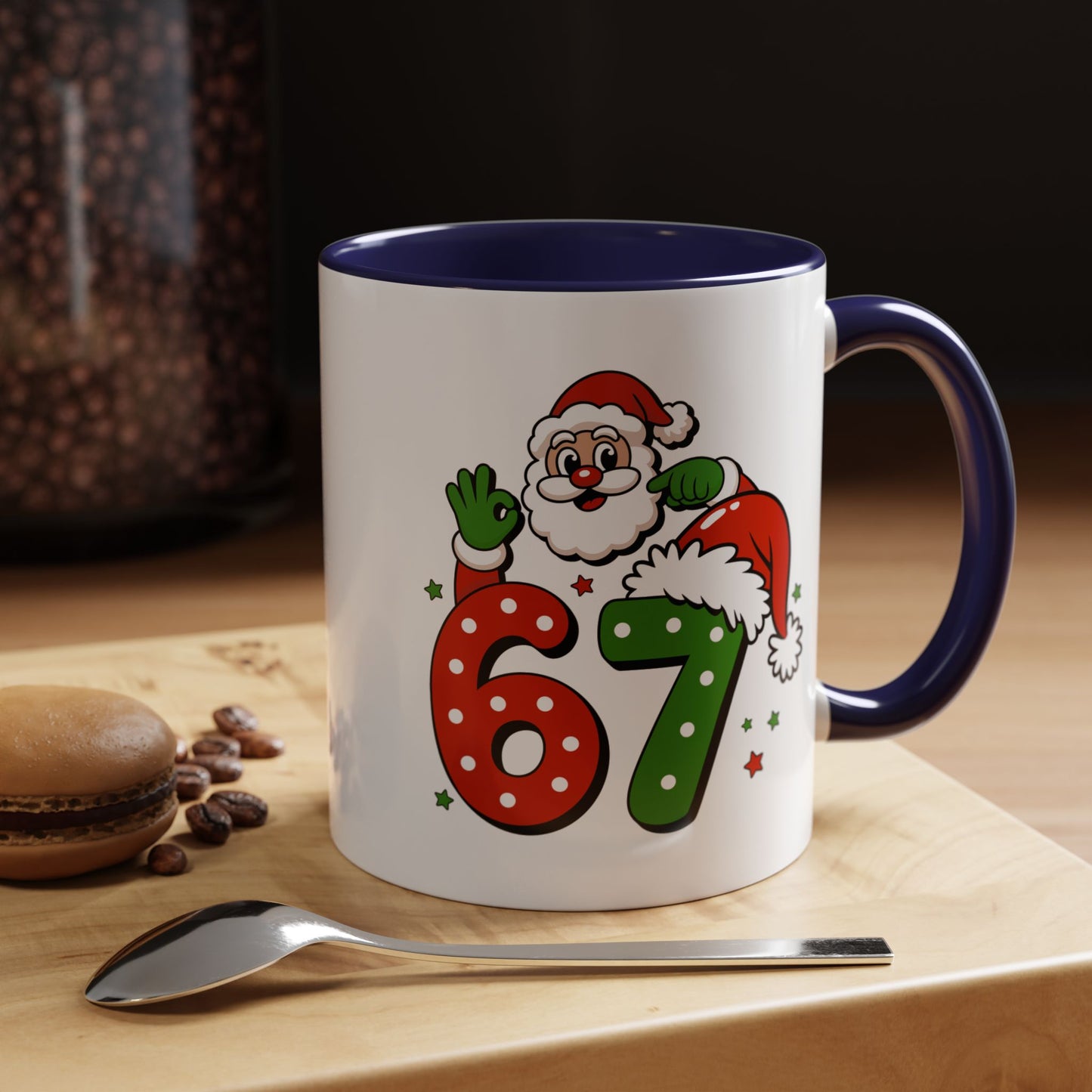 Santa 67 Christmas Coffee Mug — Festive Holiday Accent Mug (11/15oz)