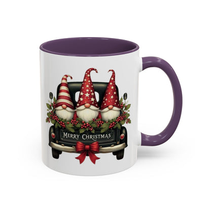 Christmas Gnome Mug – Cute Gnomes in Vintage Truck – Merry Christmas Holiday Coffee Cup – Cozy Winter Gift