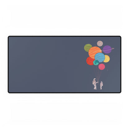 Astronaut & Planets Desk Mat — Large Space-Themed Mousepad