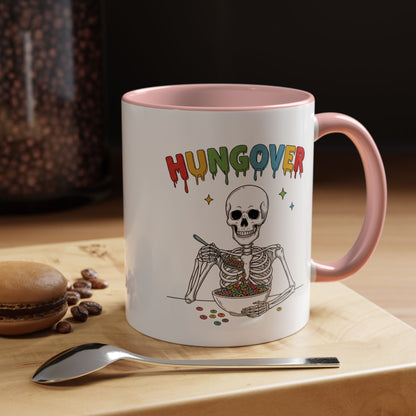 Hungover Coffee Mug — Funny Skeleton Cereal Mug (11/15oz)