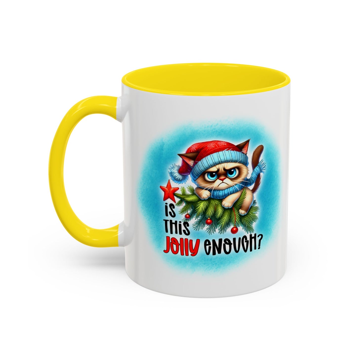 Is This Jolly Enough? Grumpy Cat Holiday Accent Mug