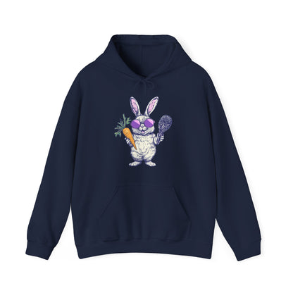 Easter Bunny Skull Hoodie — Cute Creepy Rabbit with Carrot & Bone Graphic