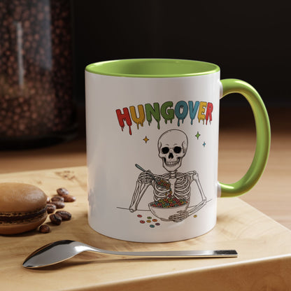 Hungover Coffee Mug — Funny Skeleton Cereal Mug (11/15oz)
