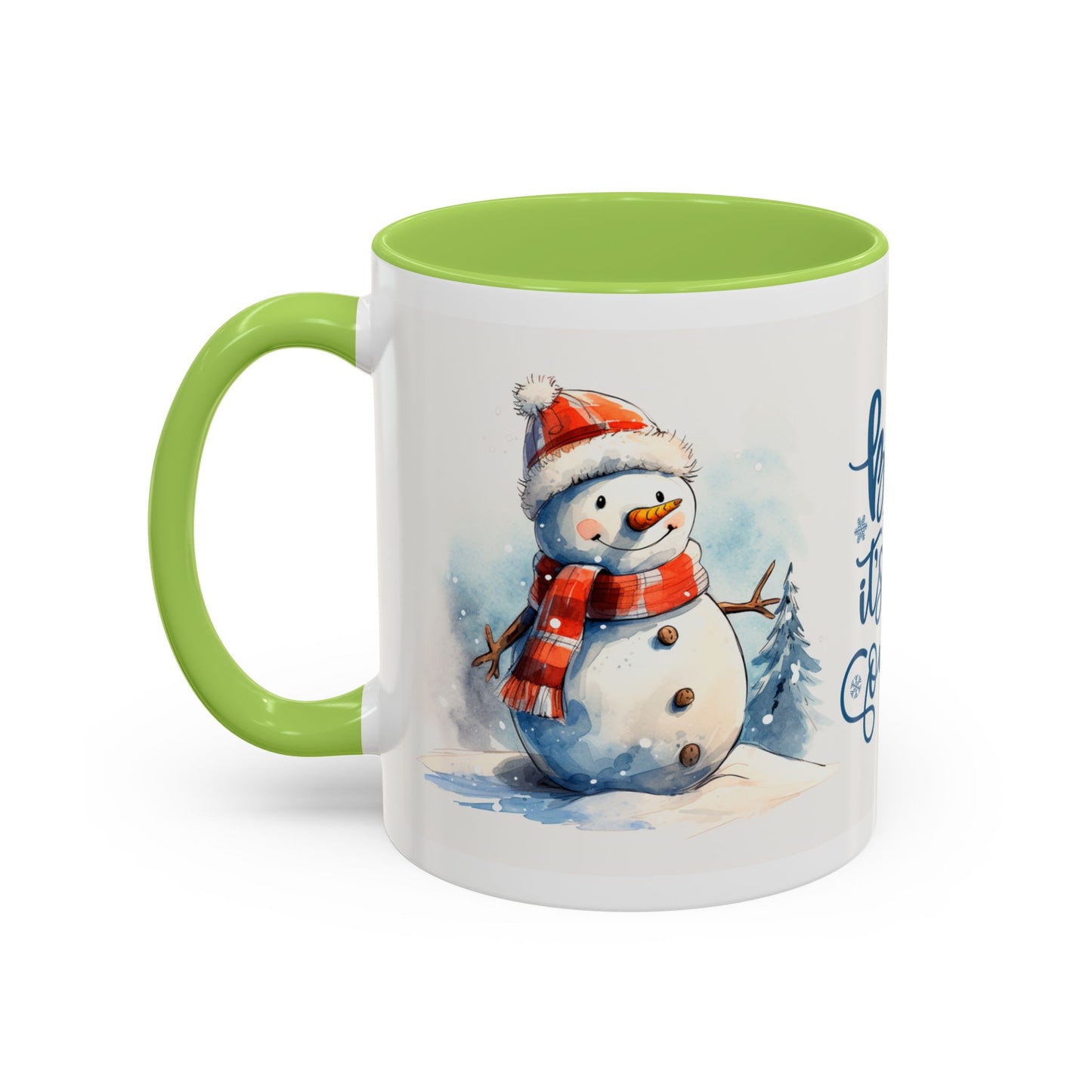 Baby It's Cold Outside Snowman Christmas Coffee Mug — Winter Holiday Hot Cocoa Cup (11/15oz)