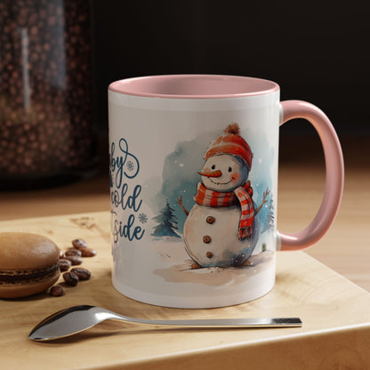 Baby It's Cold Outside Snowman Christmas Coffee Mug — Winter Holiday Hot Cocoa Cup (11/15oz)