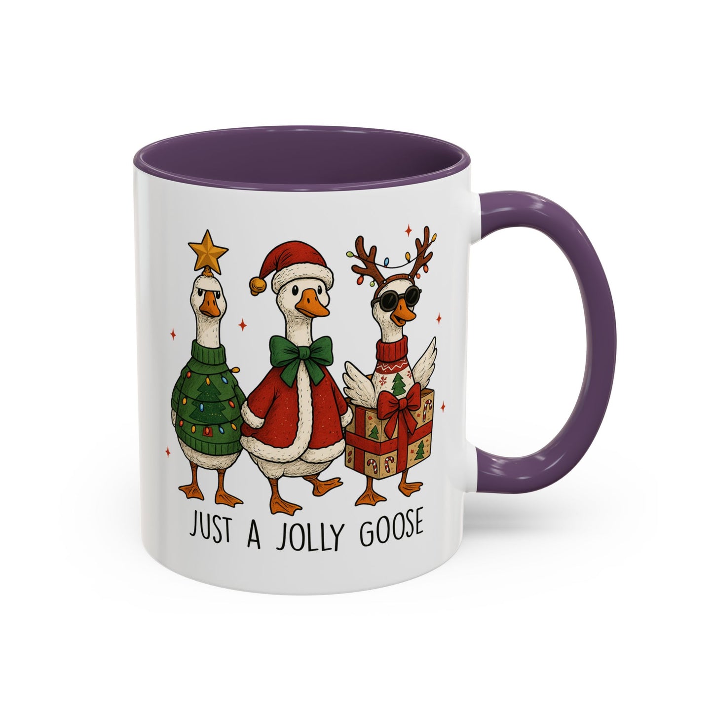 Just a Jolly Goose Christmas Mug – Funny Holiday Goose Coffee Cup