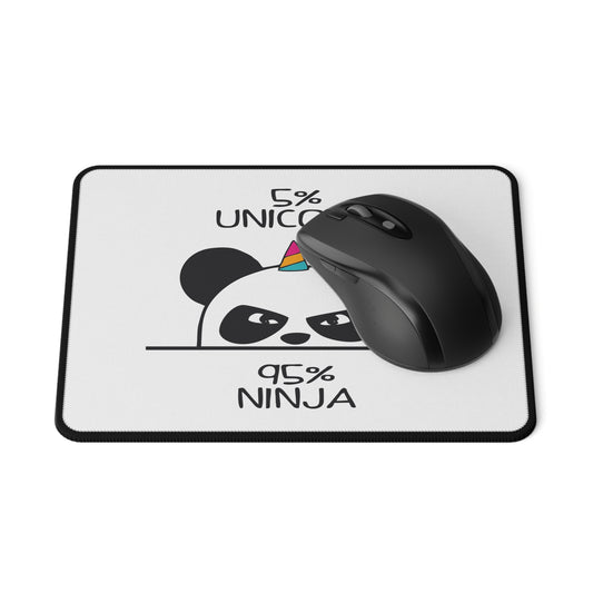 5% Unicorn 95% Ninja Mouse Pad — Cute Panda Gaming Mousepad, Non-Slip Desk Pad