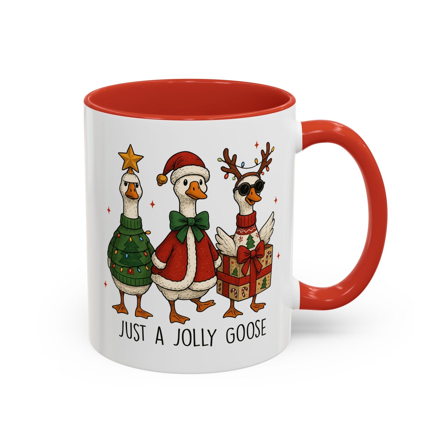 Just a Jolly Goose Christmas Mug – Funny Holiday Goose Coffee Cup