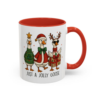 Just a Jolly Goose Christmas Mug – Funny Holiday Goose Coffee Cup