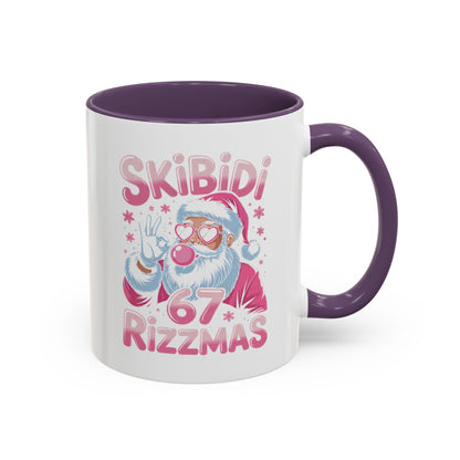 Skibidi Rizzmas Coffee Mug — Funny Santa Holiday Accent Mug (11/15oz)
