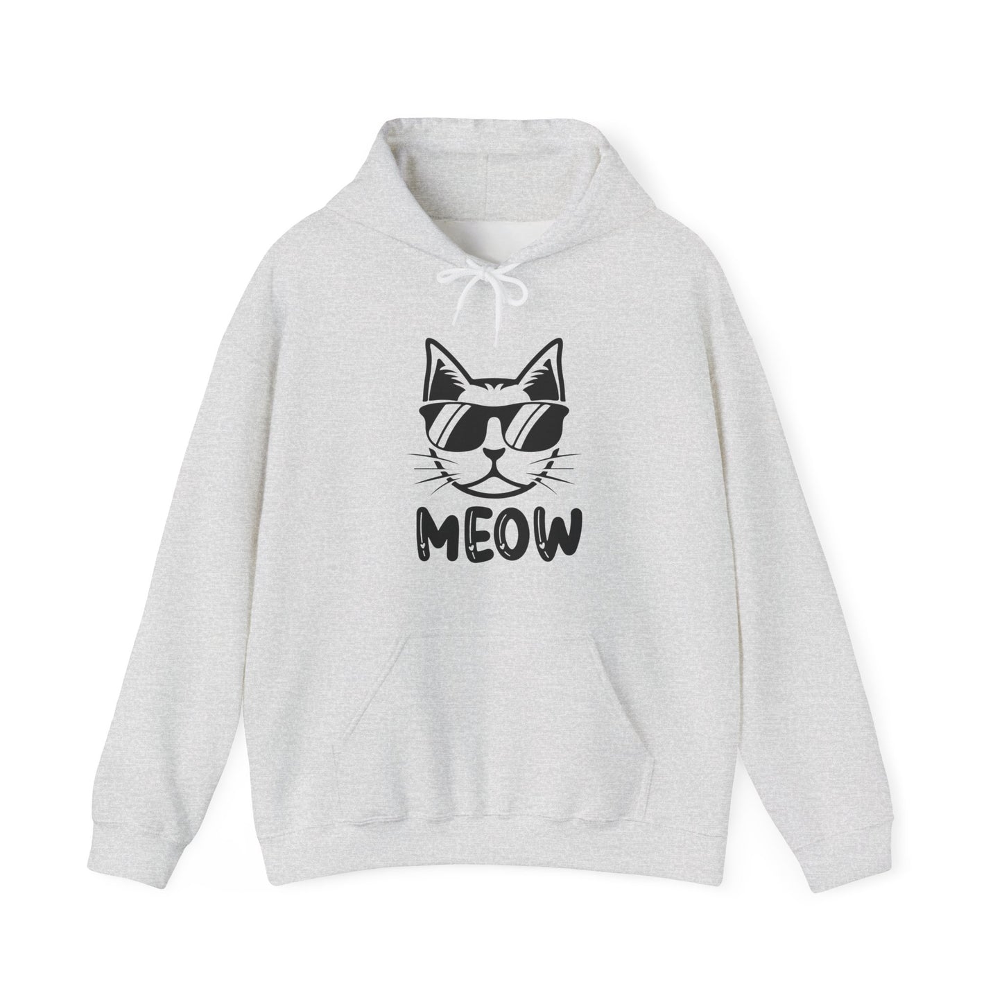 Cool Cat Unisex Hoodie – MEOW Sweatshirt for Cat Lovers