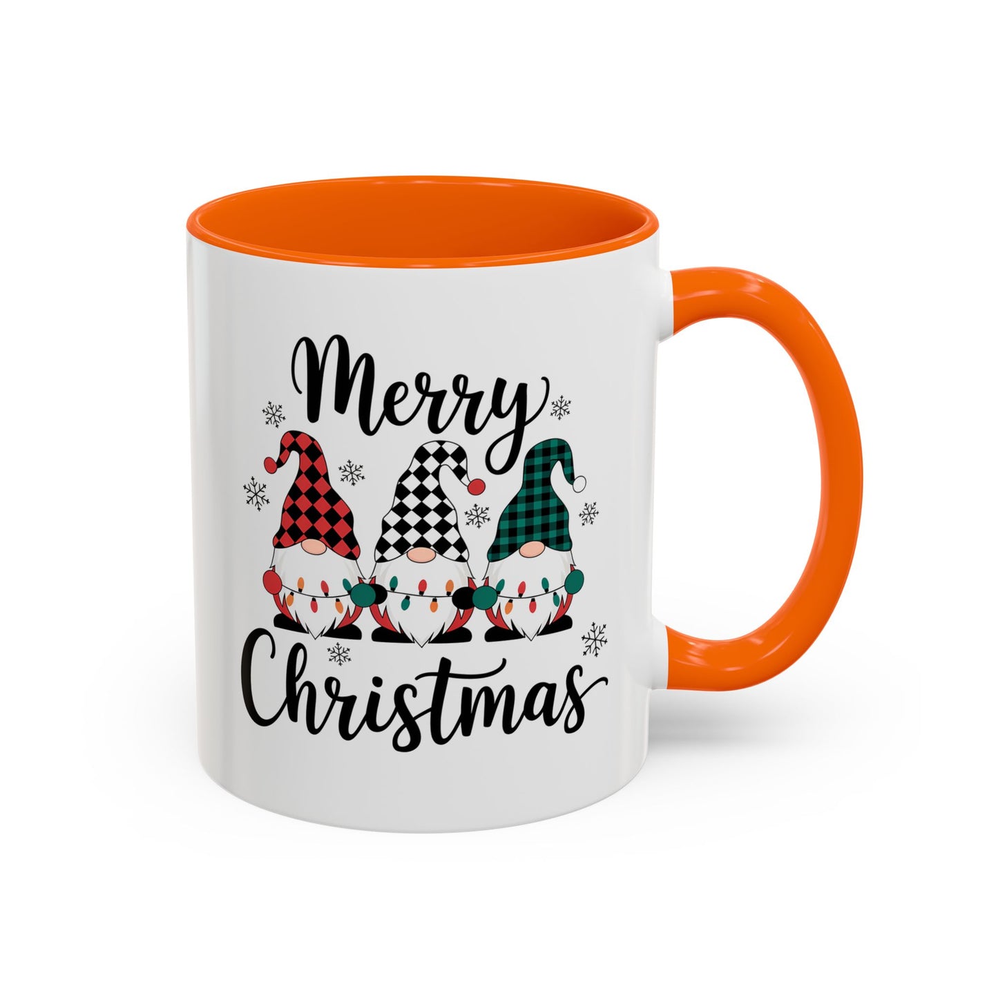 Merry Christmas Gnome Accent Coffee Mug – Holiday 11/15oz Ceramic