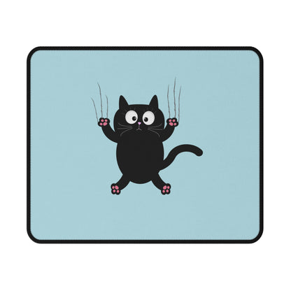 Cute Black Cat Scratching Non-Slip Gaming Mouse Pad