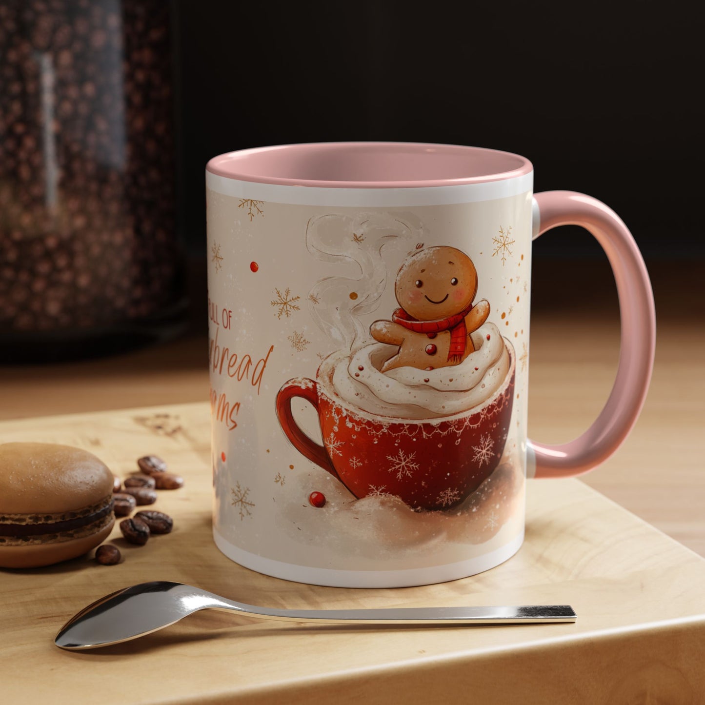 Gingerbread Dreams Coffee Mug — Holiday Accent Christmas Mug (11/15oz)