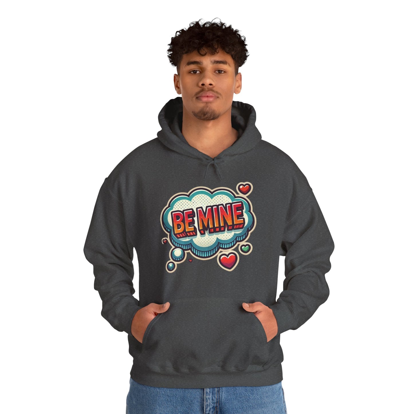 Be Mine Hoodie — Retro Comic Heart Valentine’s Sweatshirt