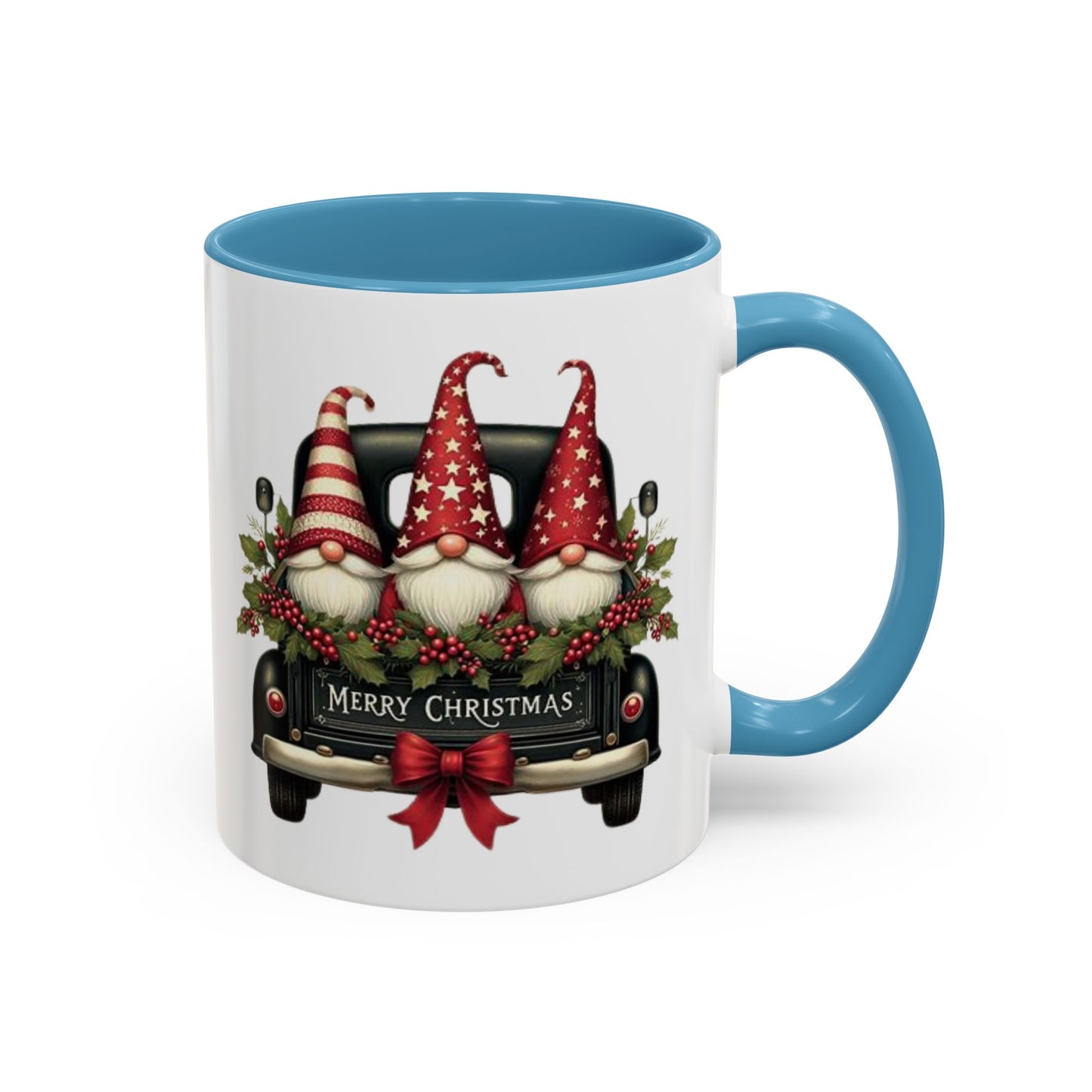Christmas Gnome Mug – Cute Gnomes in Vintage Truck – Merry Christmas Holiday Coffee Cup – Cozy Winter Gift