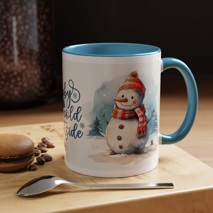 Baby It's Cold Outside Snowman Christmas Coffee Mug — Winter Holiday Hot Cocoa Cup (11/15oz)
