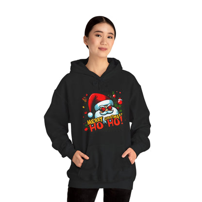 Santa 'Merry Christmas Ho Ho!' Hoodie — Festive Holiday Sweatshirt