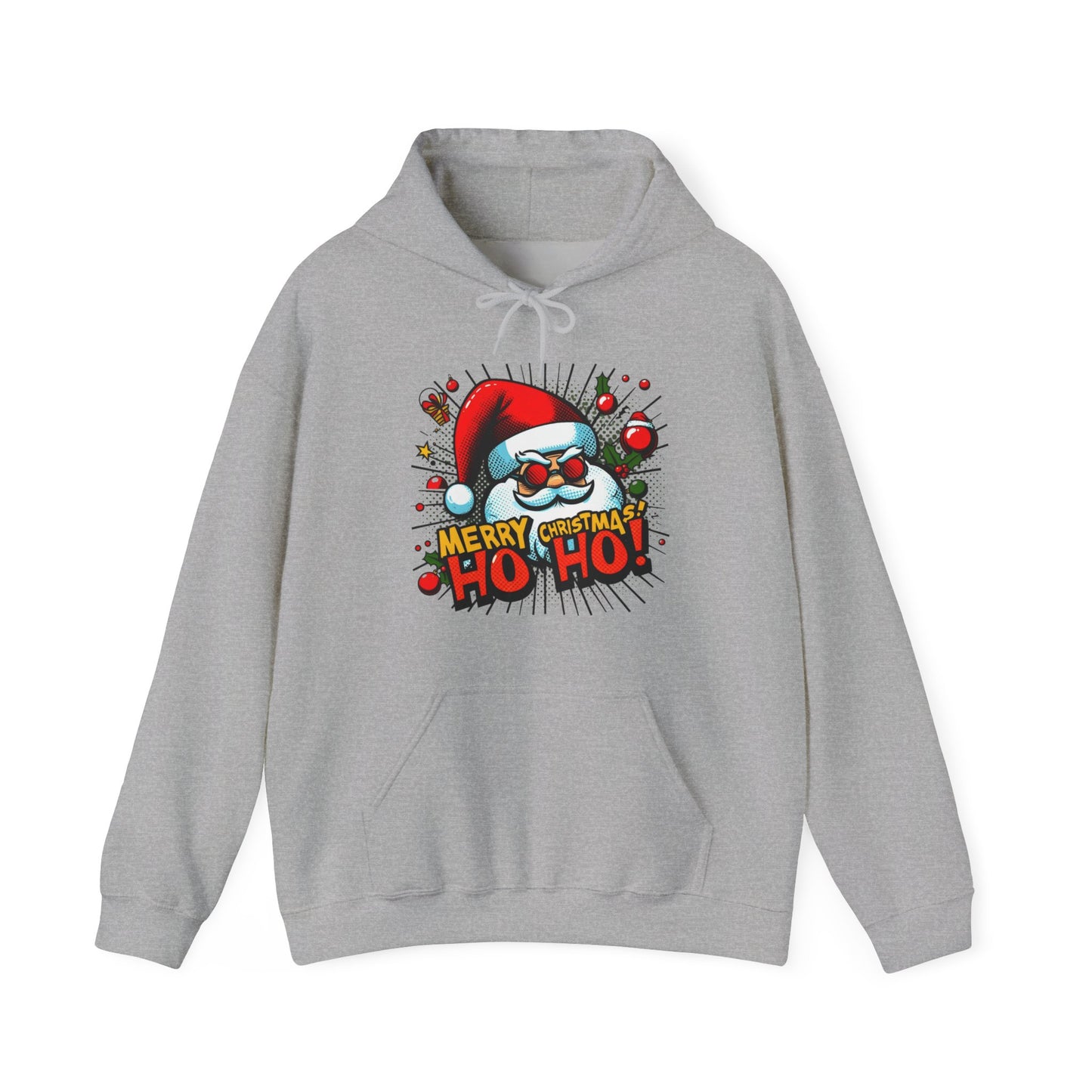 Santa 'Merry Christmas Ho Ho!' Hoodie — Festive Holiday Sweatshirt