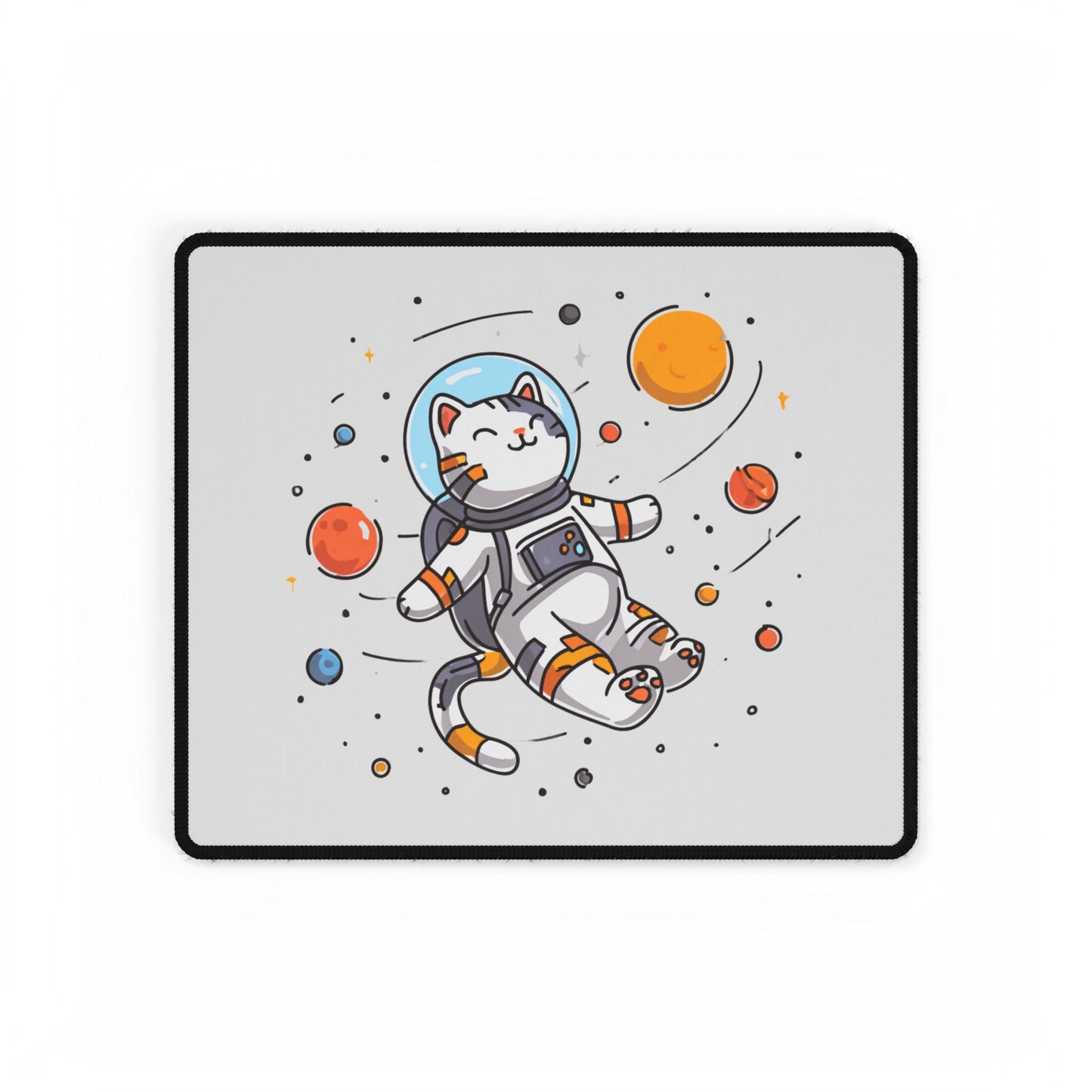 Astronaut Cat Desk Mat — Cute Space Cat Mouse Pad for Gamers & Office