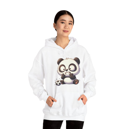 Cute Gamer Panda Hoodie – Adorable Panda Playing Video Games & Soccer Graphic Sweatshirt
