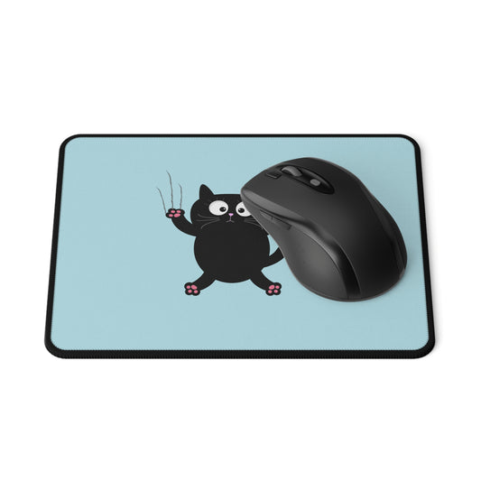 Cute Black Cat Scratching Non-Slip Gaming Mouse Pad