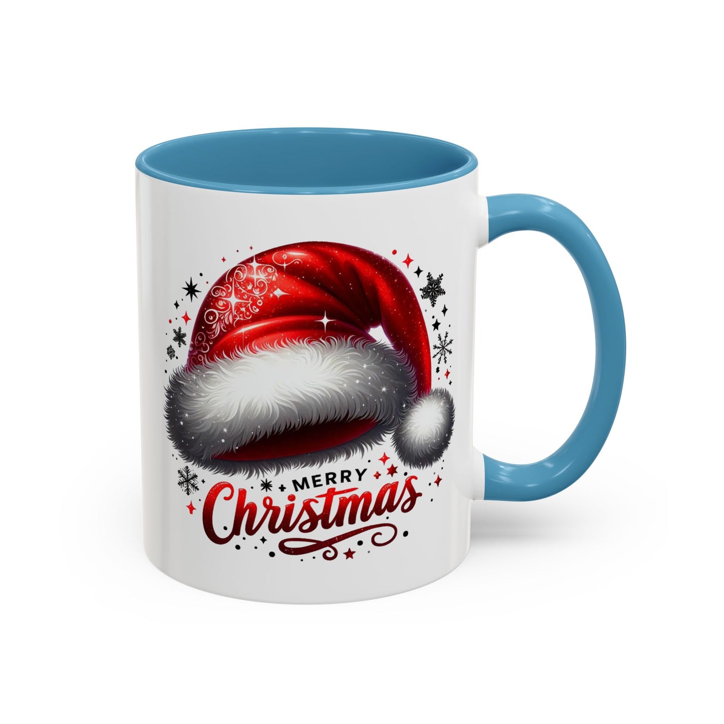 Merry Christmas Mug – Santa Hat Coffee Cup – Festive Holiday Red & White New Year Gift Mug