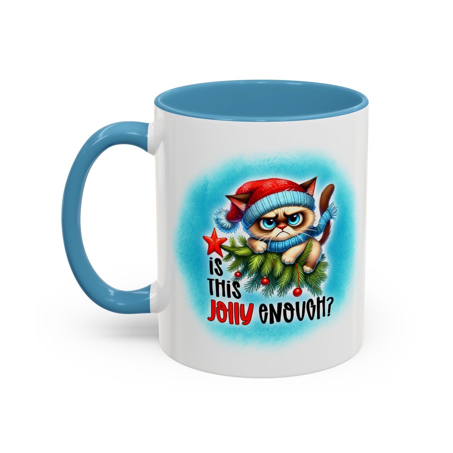 Is This Jolly Enough? Grumpy Cat Holiday Accent Mug